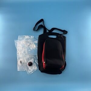 Geckored Neoprene Wine Bottle Carrier Bag w/ 2 Glasses Travel Tote